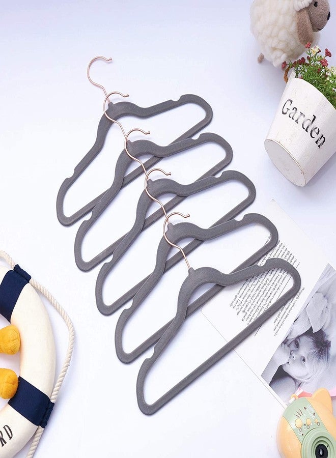 Evolluxi® Velvet Hangers Non-Slip Velvet Hangers Premium Suit Hangers Ultra Thin Space Saving 360 Degree Swivel Hook Clothes Hangers Velvet for Suits,Coats,Jackets,Pants,Dress (Grey, 50) - Image 4