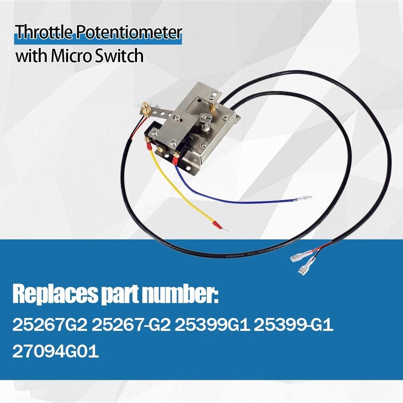 Automkt Throttle Potentiometer with Micro Switch for EZGO Marathon Golf Cart (1990-1994) - Image 3