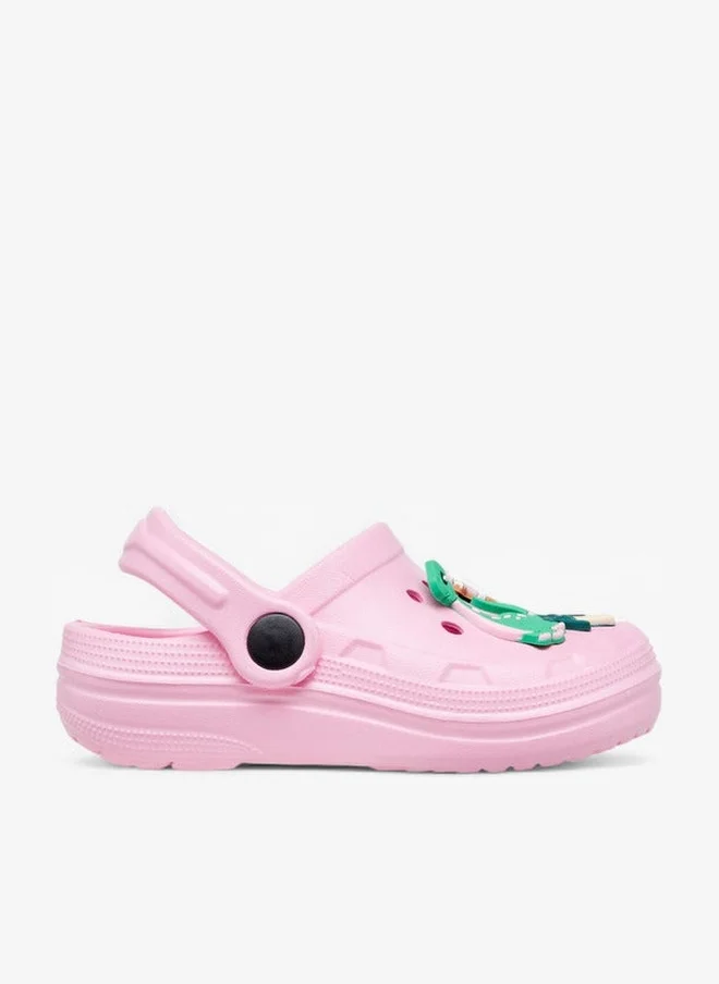 Flora Bella By Shoexpress Dinosaur Accent Clogs with Backstrap