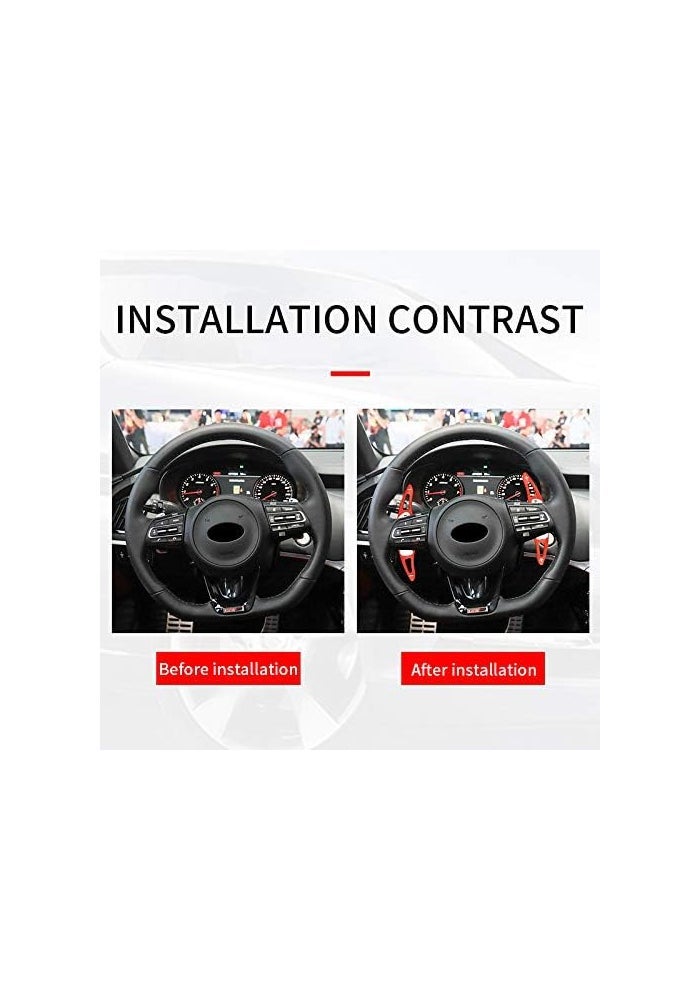SANRILY Red Steering Wheel Shift Paddle Extensions for Kia Stinger - Image 3