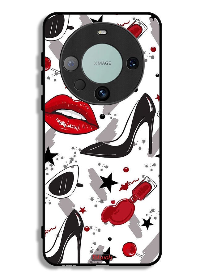 Tolwak Huawei Mate 60 Pro Protective Case Cover Lipstick And Shoes Art - Image 1