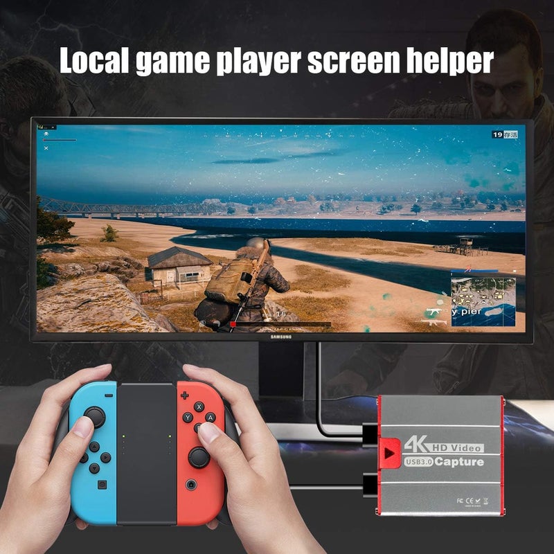 MiraBox USB3.0 4K HDMI Video Capture Card, 1080P 60FPS HD Game Capture Device Cam Link with HDMI Passthrough Work with DSLR Xbox PS4 Switch for OBS Twitch Game Live Streaming and Recording - Image 4
