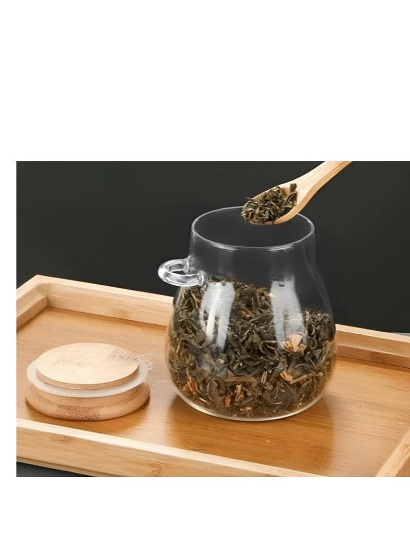 زوبا برطمان تخزين زجاج من   محكمة الغلق،غطاء وملعقة لتخزين المطبخ - Image 5