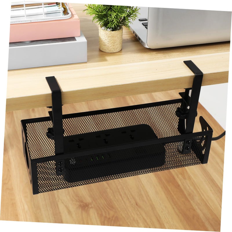 Under Desk Tray Clamp Cord Organizer Wire Holder for Office Installation Space Saving - Image 5