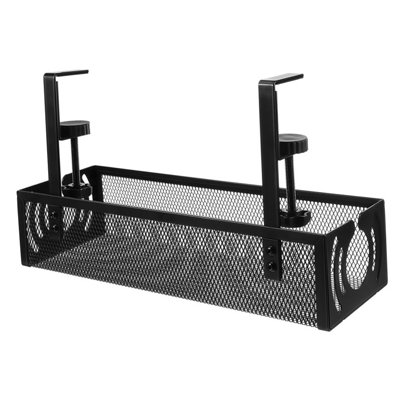 Under Desk Tray Clamp Cord Organizer Wire Holder for Office Installation Space Saving - Image 2