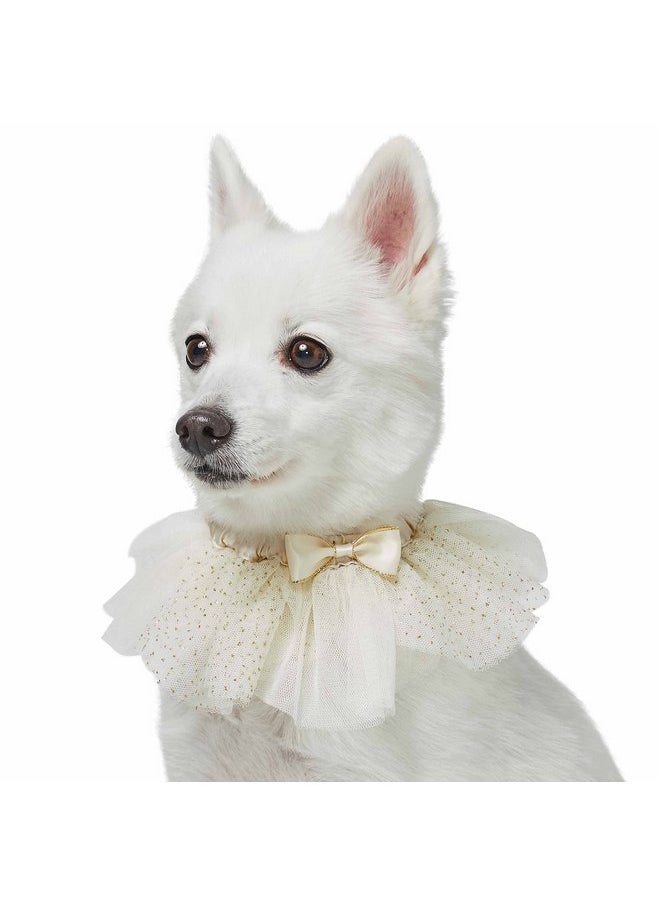 Blueberry Pet - Blueberry Pet Dog of Honor Wedding Collar, Medium, Elastic Breakaway Quick Release Dog Cat Collar with Embroidered Mesh and Bowtie - Image 1