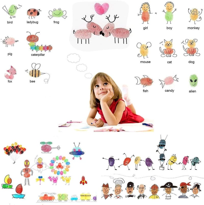 KRYTONE�Ink pad Stamp Coloured Printing Art Craft, Scrap-Booking Craft Stamp Pad DIY Color for Rubber Stamps (24 Color) - Image 5