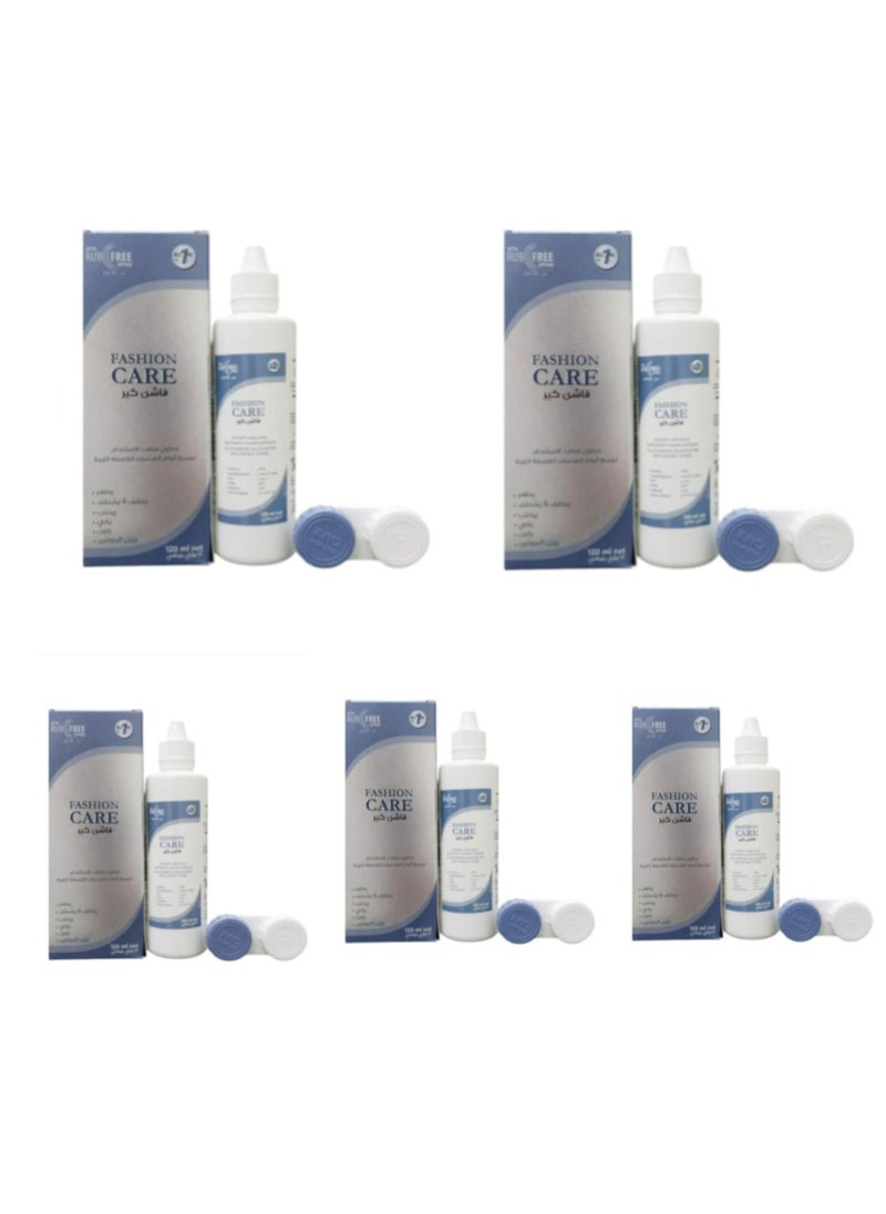 Fashion Care Fashion Care Multi-Purpose Solution For Soft Contact Lenses 120 ml 5 pieces 