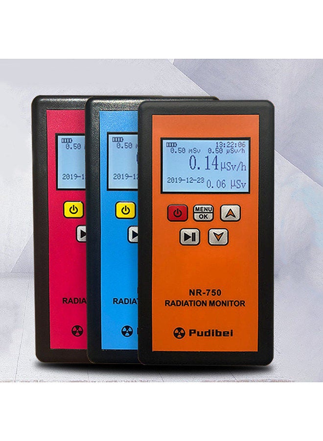Handheld Portable Nuclear Radiation Detector LCD Display Household Radioactive Tester Geiger Counter β Y X-ray Detection Sound Vibrations Light Triple Alarm Practical Nuclear Radiation Detector