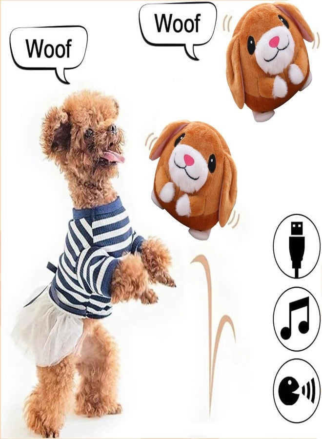 OTXKXBLP Active Moving Plush Toy, Interactive Pet Bouncing Balls, USB Rechargeable Sound Electronic Dog Toy, Cute Squeaky Pig Dog Toy - Image 5