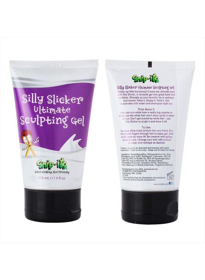 Snip-its Silly Slicker Kids Hair Gel 4oz | Medium-Strong Hold Kids Hair Styling Gel for Boys - Fresh Smell and No Flaking – All Natural Hair Gel for Kids Made in USA | Salon Quality Kid Friendly - Image 2