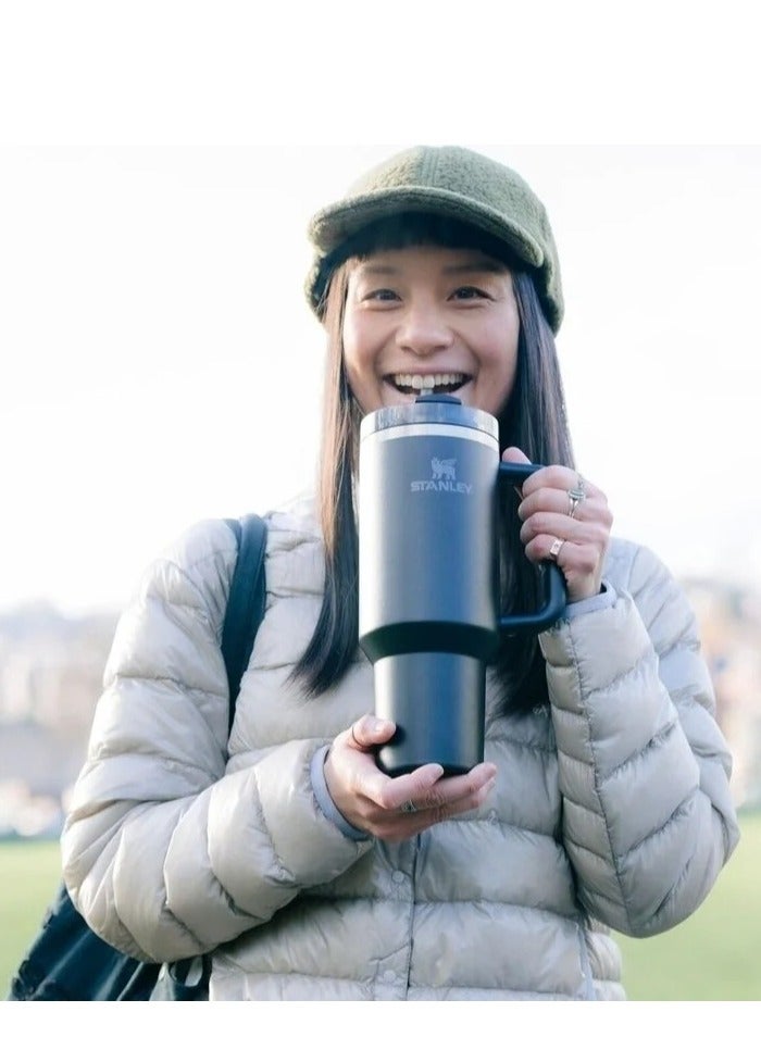 Stanley Quencher H2.0 FlowState 40oz Black Stainless Steel Travel Tumbler with Leakproof Lid & Reusable Straw – Double-Walled Vacuum Insulated Design Keeps Drinks Hot for 7 Hours/Cold for 24 Hours – Durable, Portable, Eco-Friendly, Perfect for Coffee, Tea, Smoothies & More - Image 2