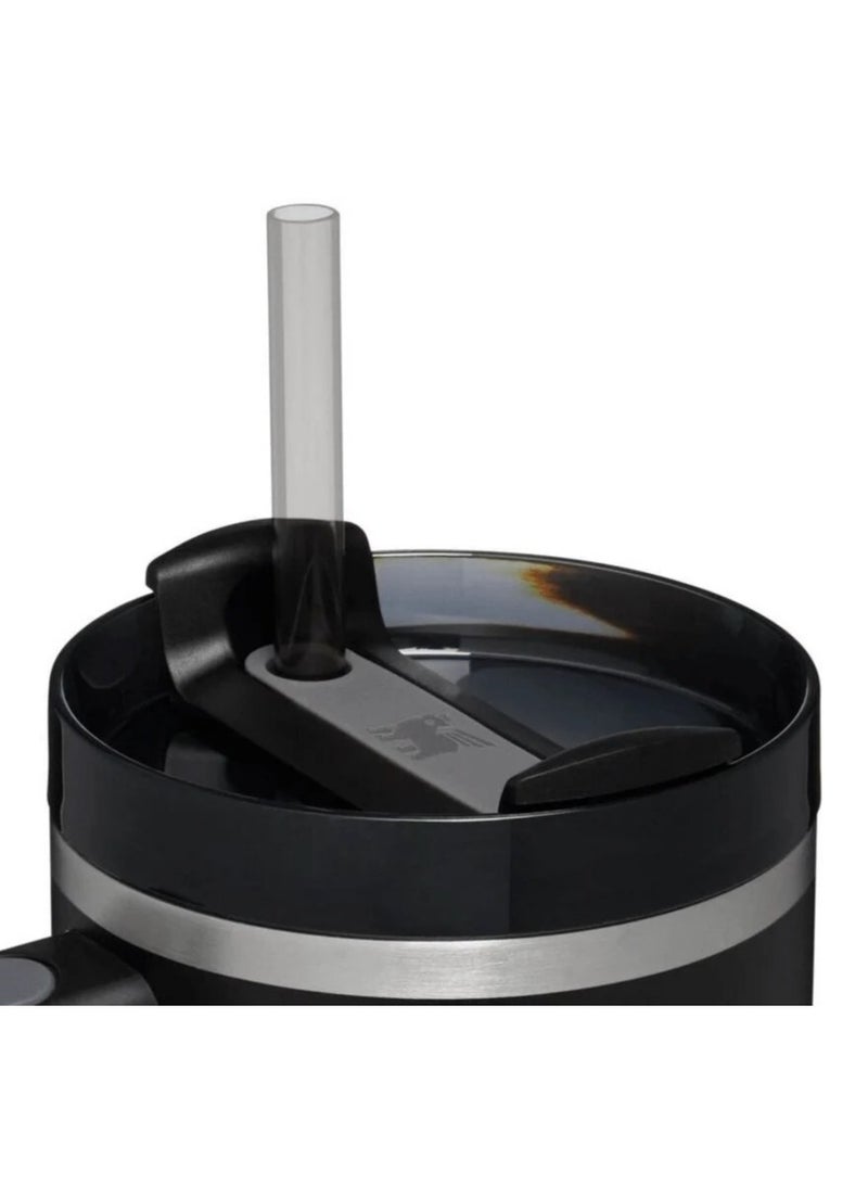 Stanley Quencher H2.0 FlowState 40oz Black Stainless Steel Travel Tumbler with Leakproof Lid & Reusable Straw – Double-Walled Vacuum Insulated Design Keeps Drinks Hot for 7 Hours/Cold for 24 Hours – Durable, Portable, Eco-Friendly, Perfect for Coffee, Tea, Smoothies & More - Image 4