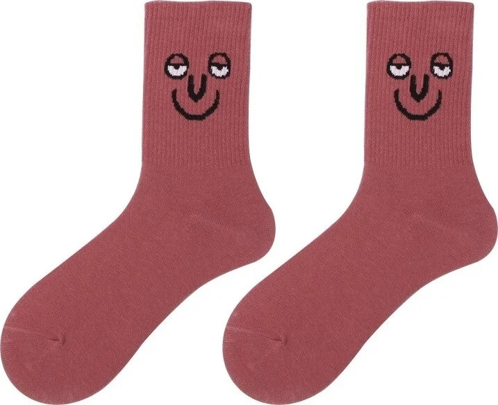 Bgk Unisex Colorful Face Patterned Tennis Socks Single