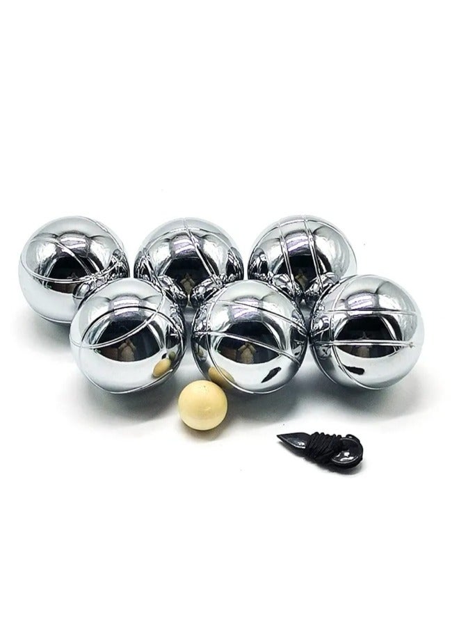 Generic Boccia Balls Set, Boccia Balls with 6 Metal Balls 73mm, 720g, 1 x Wooden Ball, 1 x Separator with Deluxe Carrying Bag, Petanque Game for Outdoor, Garden, Beach Multicolor  - Image 1