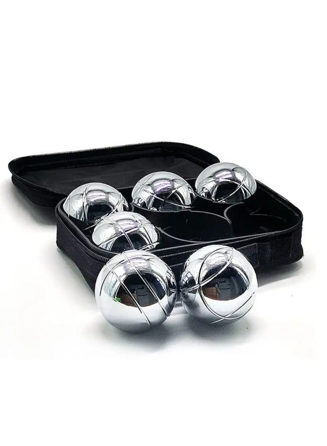 Generic Boccia Balls Set, Boccia Balls with 6 Metal Balls 73mm, 720g, 1 x Wooden Ball, 1 x Separator with Deluxe Carrying Bag, Petanque Game for Outdoor, Garden, Beach Multicolor  - Image 2