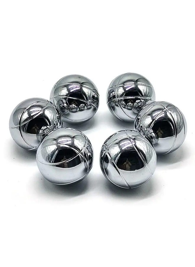 Generic Boccia Balls Set, Boccia Balls with 6 Metal Balls 73mm, 720g, 1 x Wooden Ball, 1 x Separator with Deluxe Carrying Bag, Petanque Game for Outdoor, Garden, Beach Multicolor  - Image 5
