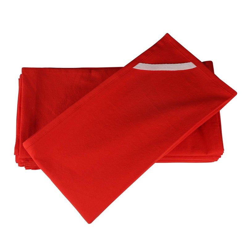 DG Collections Flour Sack Dish Towels for Kitchen  Set of 12 (27 x 27 Inches)  Multi-use White Kitchen Towels  100% Cotton  Highly Absorbent Hand Towels  Tea Towels for Embroidery  and Print - Red - Image 4