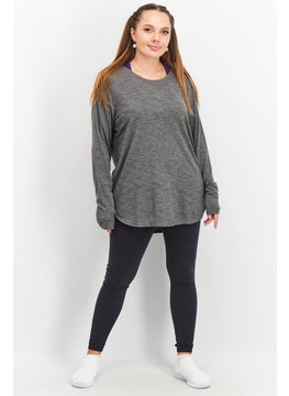 Tchibo Women Sportswear Fit Long Sleeve Training Top, Grey  - Image 3