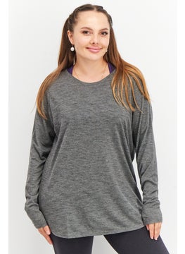 Tchibo Women Sportswear Fit Long Sleeve Training Top, Grey  - Image 1