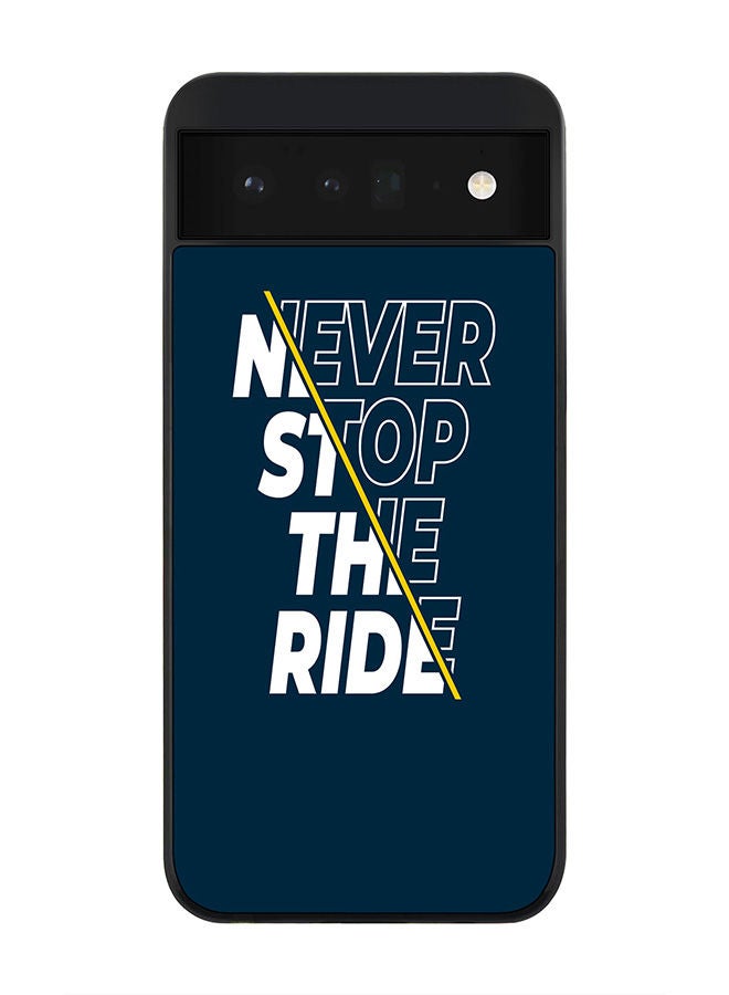 Stylizedd حافظة سوداء متينة لجهاز Google Pixel 6 5G - حافظة رفيعة ومرنة بحواف مطاطية مضادة للسقوط - لا تتوقف عن الرحلة - Image 1
