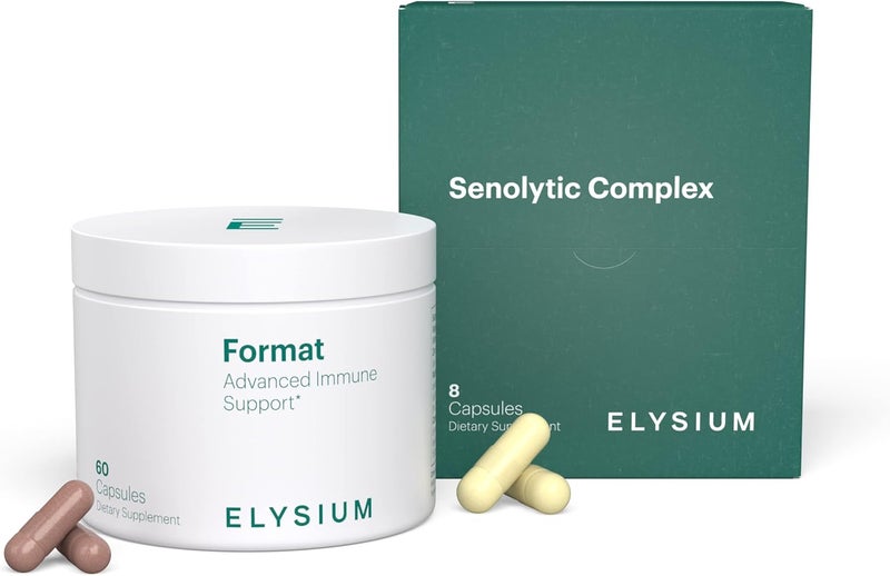 ELYSIUM Format Immune Support Supplement  Vitamin C Supplement Immunity Support Immune Defense Intermittent Senolytic Complex Immune Support for Adults Complete Immunity Supplement  60ct - Image 1
