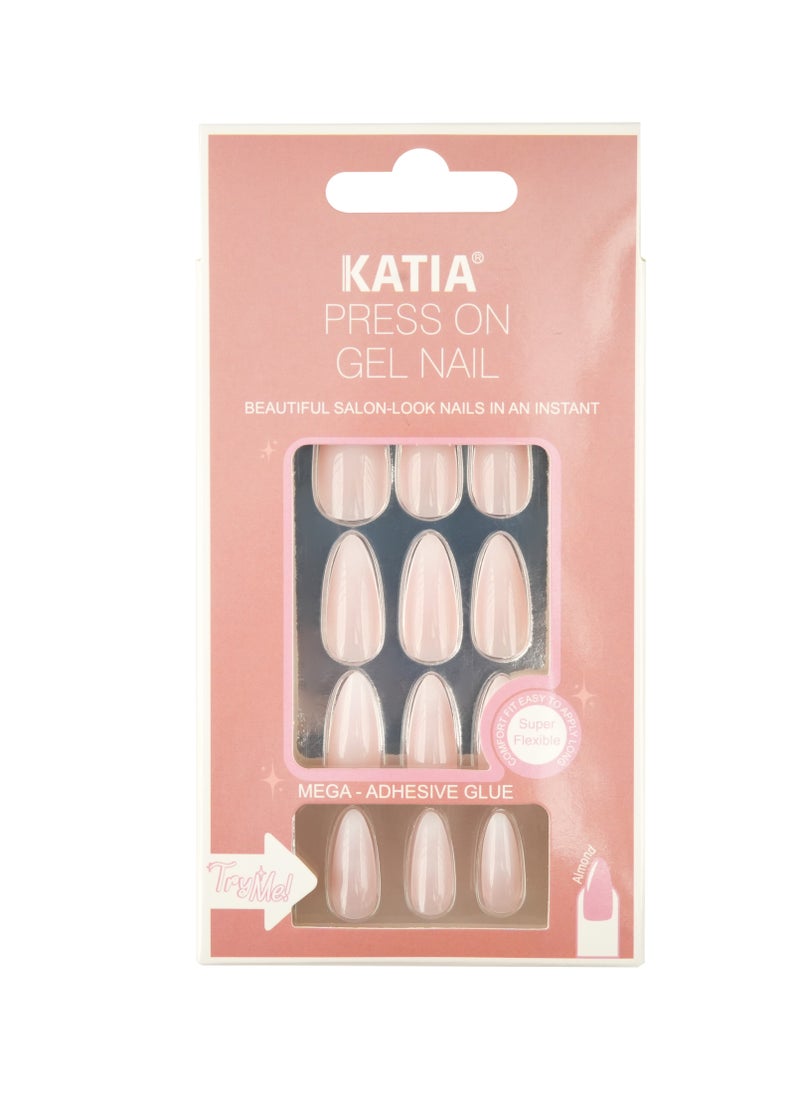 KATIA Press On Gel Almond Nail - French 101 