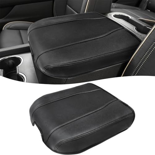 Eaglecover Center Console Armrest Cover for Chevy Silverado GMC Sierra 20192026 Yukon Tahoe Suburban 20212026 Floor Console Bucket Seat Only Vinyl Middle Console Cover Scratchproof Black - Image 1
