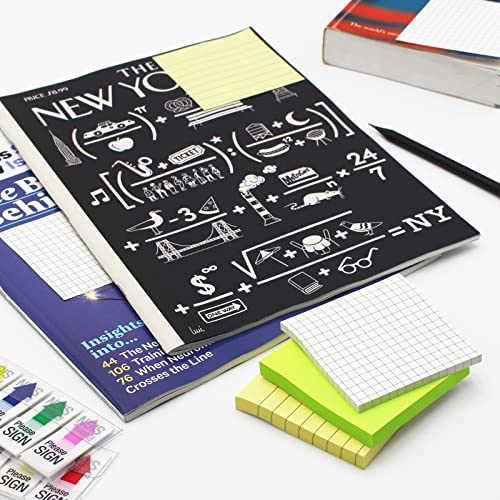 Andoca Lined Sticky Notes, 3x3 Inch, 600 Sheets Self-Stick Notes, Easy to Post for School, Office, Notebook, Pastel Yellow Color, 100 Sheets/Pad - Image 5
