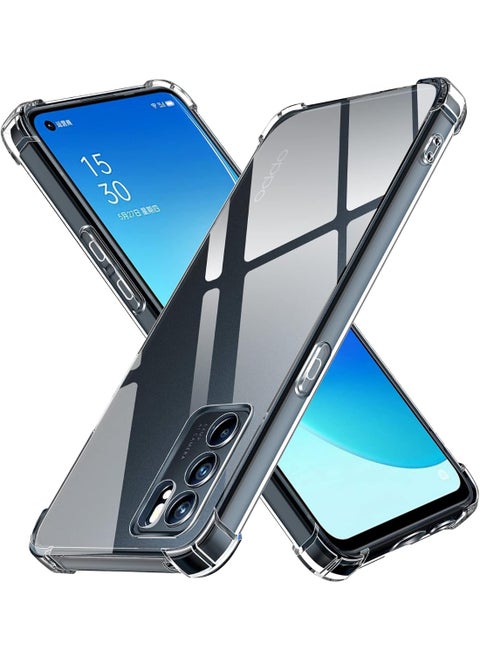 Shockproof Transparent Case Compatible with Oppo Reno 6 4G
