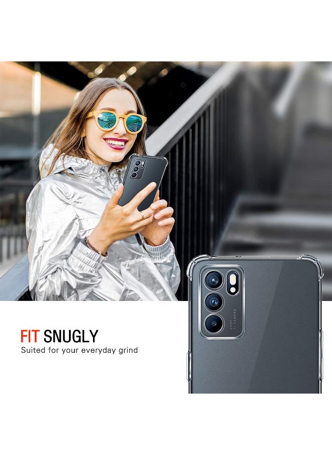 Shockproof Transparent Case Compatible with Oppo Reno 6 4G