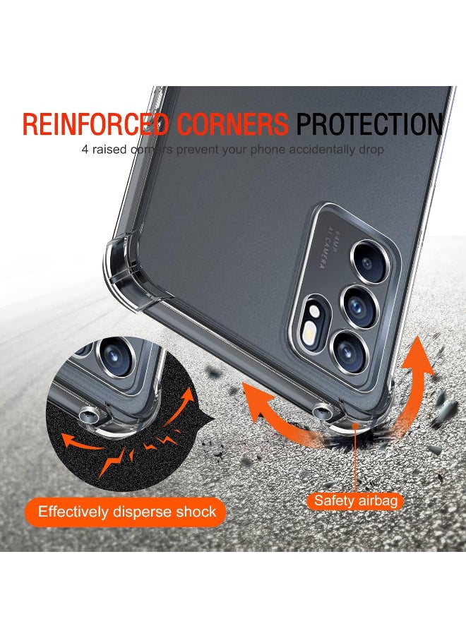 Shockproof Transparent Case Compatible with Oppo Reno 6 4G