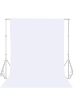 Generic Collapsible Backdrop Photo Booth Background Polyester Cotton Backdrop for YouTube Video Recording Photography Video Television Screen Birthday Wedding Party (3.3x6.6ft White)  - Image 1