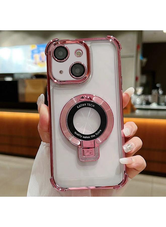 S-TOP Case For iPhone 14 Plus Ultra-thin Electroplated Holder Magsafe Phone Case - Image 1