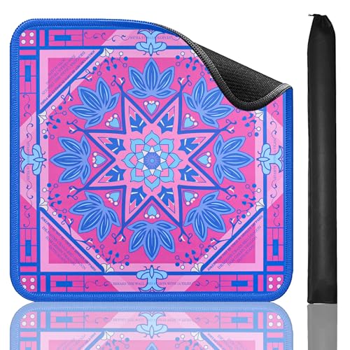 Jongyance Printed Learning Mahjong Mat 33x33 with Black Carrying Bag AntiSlip NoiseReducing Mahjong Table Mat for MahjonggPoker Board Games Dominoes and Card - Image 1