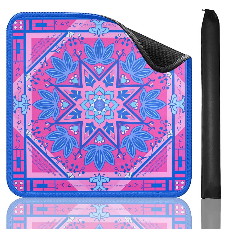 Jongyance Printed Learning Mahjong Mat 33x33 with Black Carrying Bag AntiSlip NoiseReducing Mahjong Table Mat for MahjonggPoker Board Games Dominoes and Card - Image 3