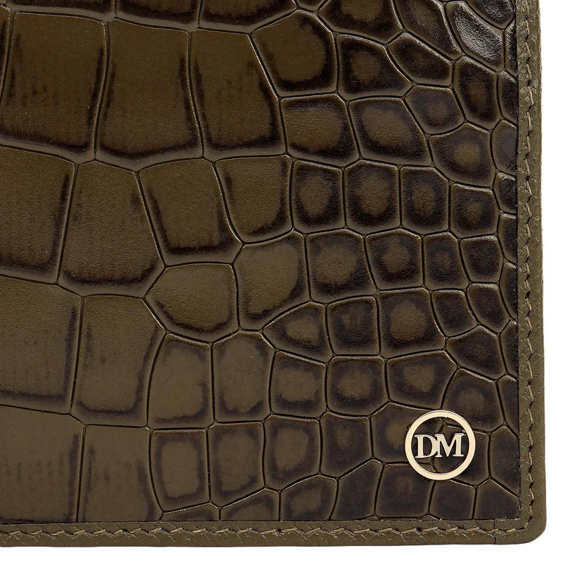 Da Milano  Military Green Bifold Leather Mens Wallet for Men | Best Price UAE