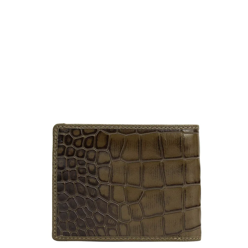 Da Milano  Military Green Bifold Leather Mens Wallet for Men | Best Price UAE
