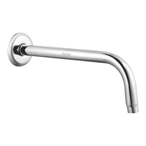 Ruhe® 24 Inches Round Full Bend Shower Arm | Premium Stainless Steel Shower Arm for Overhead Showers | Chrome Finish Shower Holder - Image 1
