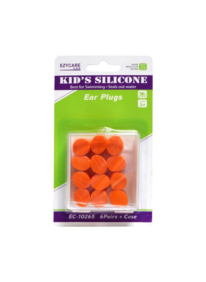 EzyCare - Kid's Silicone Ear Plugs 6 Pairs 10265 - Image 1