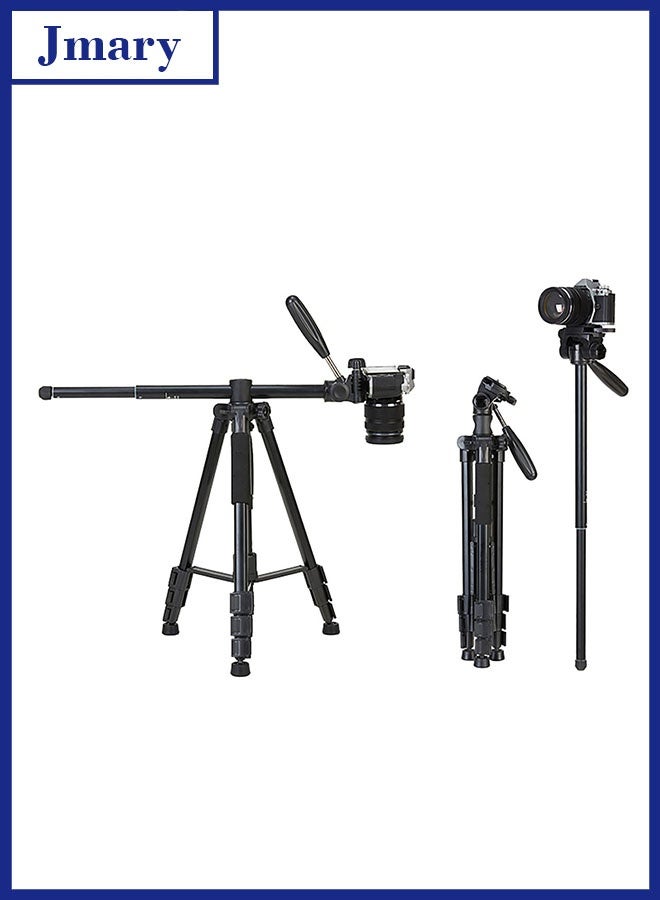 Jmary Professional Aluminium Tripod Monopod for All DSLR Cameras Lightweight Tripod Stand 360 degree 3 way Head Travel Phone Stand Aluminum (KP-2274) - Image 1