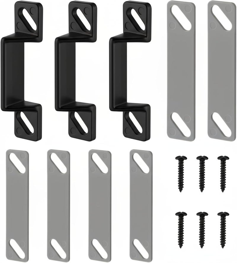 Avenuebool Screen Door Latch Replacement Kit Compatible with Prime-Line K 5148 1-11/16 in. Zinc Diecast Constructed Strike Plate Assortment for Storm and Screen Door Hardware (Black) - Image 1