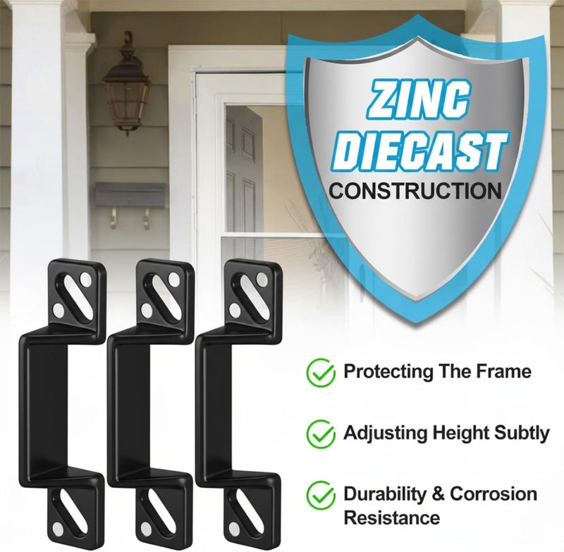 Avenuebool Screen Door Latch Replacement Kit Compatible with Prime-Line K 5148 1-11/16 in. Zinc Diecast Constructed Strike Plate Assortment for Storm and Screen Door Hardware (Black) - Image 4
