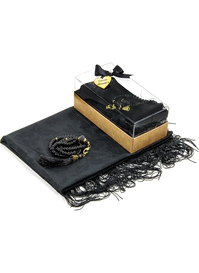 İhvan Ihvan Mevlid Gift Set - With Rosary - Shawl Covered - Black Color