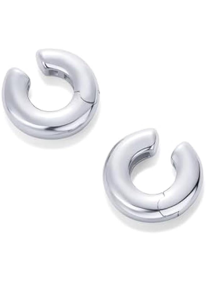 PAVOI 14K Gold Plated Chunky Tubular Hinged Earscape Ear Cuffs for Women | Statement Earring Pair - Image 3