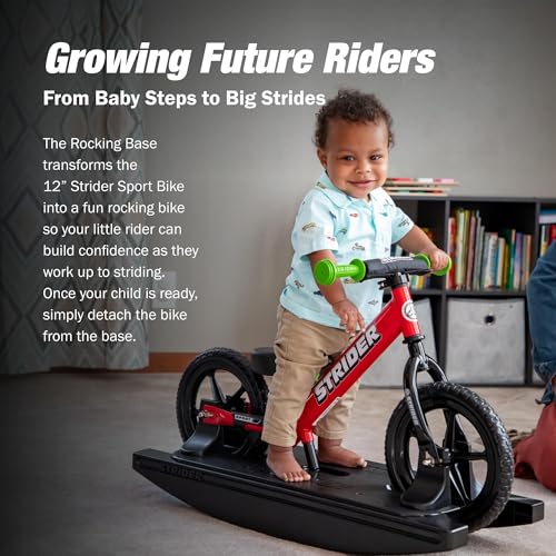 Strider 12 Sport Bike Red Rocking Base Helps Teach Baby How to Ride a Balance Bicycle for Kids 6 Months to 4 Years Easy Assembly Adjustments - Image 5