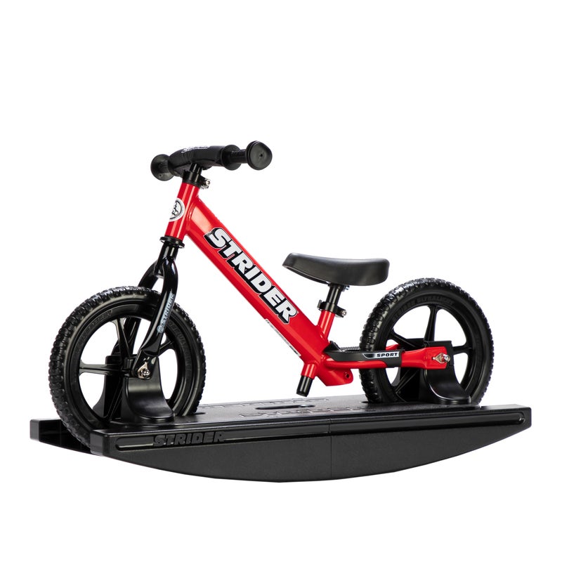 Strider 12 Sport Bike Red Rocking Base Helps Teach Baby How to Ride a Balance Bicycle for Kids 6 Months to 4 Years Easy Assembly Adjustments - Image 2