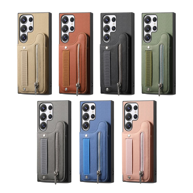 Multifunctional Faux Leather Wallet Phone Case with Wrist Strap, Card Slot and Stand for Samsung Galaxy S26 Ultra, S25 FE, A57 - Shockproof Anti-Fingerprint Cover - Image 3