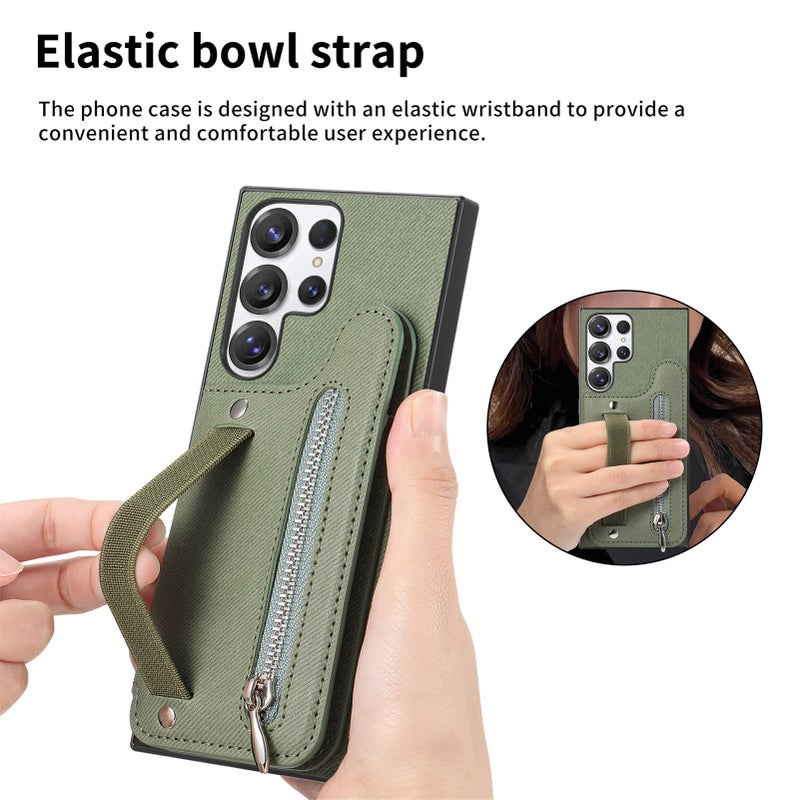 Multifunctional Faux Leather Wallet Phone Case with Wrist Strap, Card Slot and Stand for Samsung Galaxy S26 Ultra, S25 FE, A57 - Shockproof Anti-Fingerprint Cover - Image 2