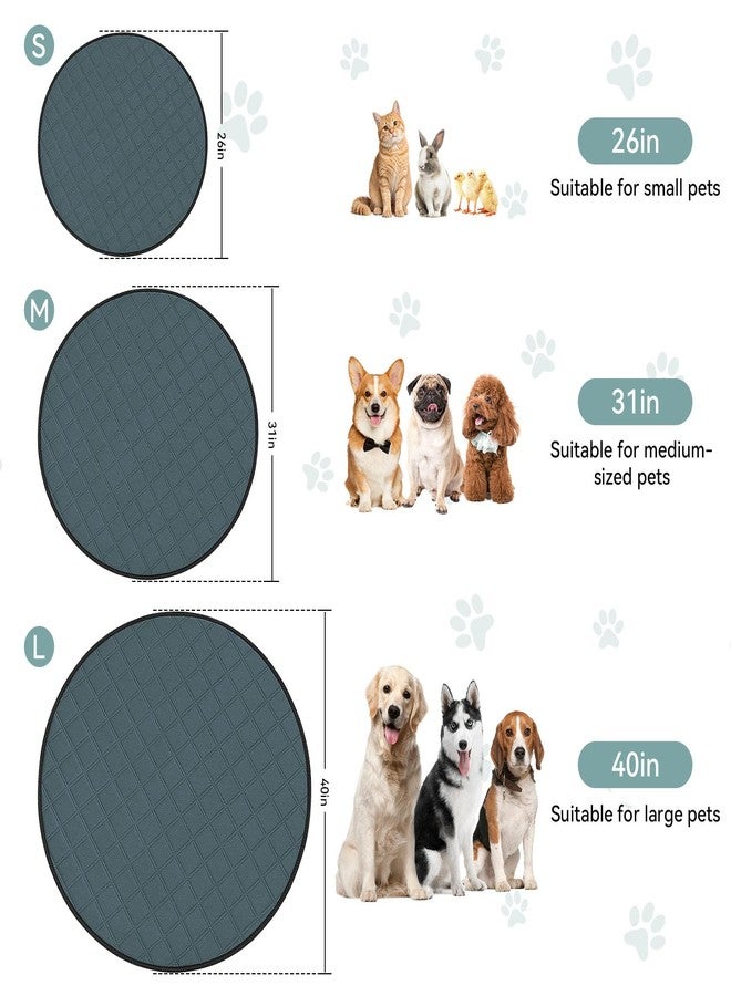 Siedihit Washable Reusable Pet Pee Pads, Absorbent Non-Slip Training Mat for Dog Cat Rabbit Puppy Kitten, Whelping Playpen Crate Bed Cage Home Indoor Outdoor (Large - 2pack, Round) - Image 2